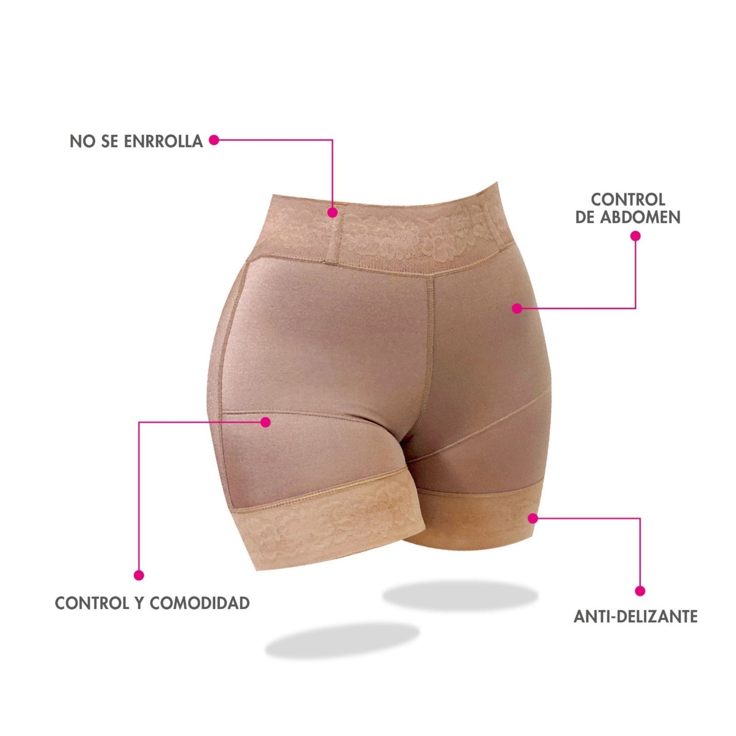 617 |Faja Short torso medio Levanta Cola Varillas 5cm en Cintura